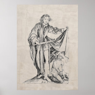 Poster Saint Martin avec un mendiant