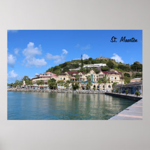 Poster Saint Martin (St. Maarten) Photo de la côte