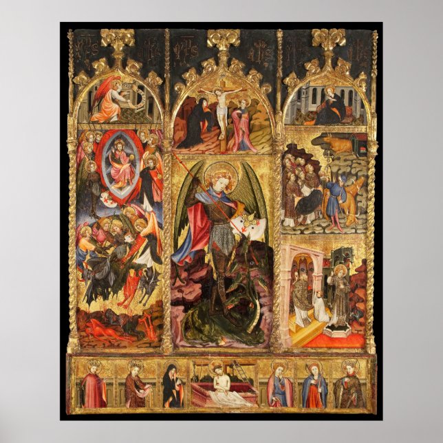 Poster Saint Michael Altarpiece L'affiche ArchAngel (Devant)