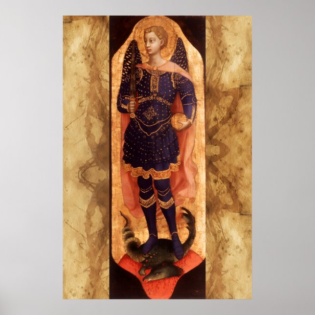 Poster Saint MICHAEL ARCHANGE avec diable (Devant)
