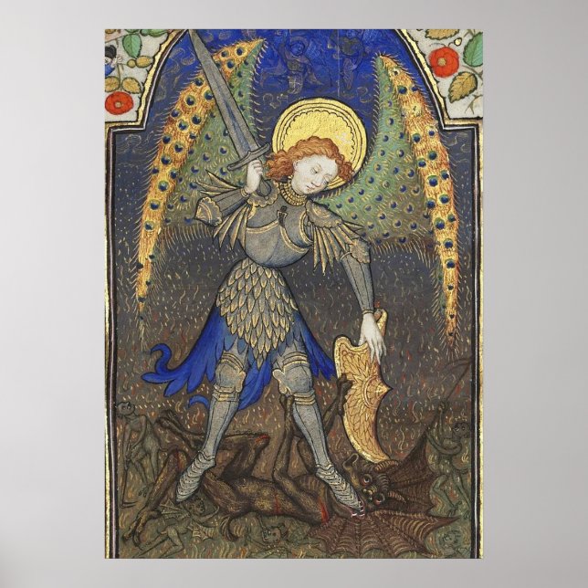 Poster Saint MICHAEL ARCHANGE avec DIABLE (Devant)
