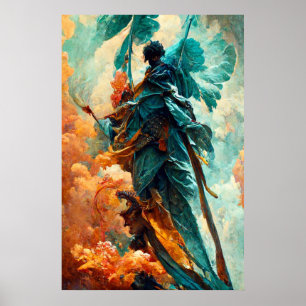 Poster Saint Michael combattant le Dragon