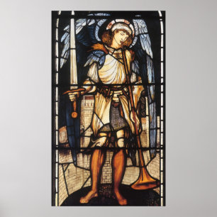 Poster Saint Michael par Sir Edward Coley Burne-Jones