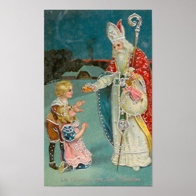 Poster Saint Nicolas de Noël (Devant)