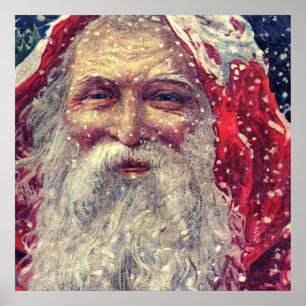 Poster Saint Nicolas victorien à l'ancienne