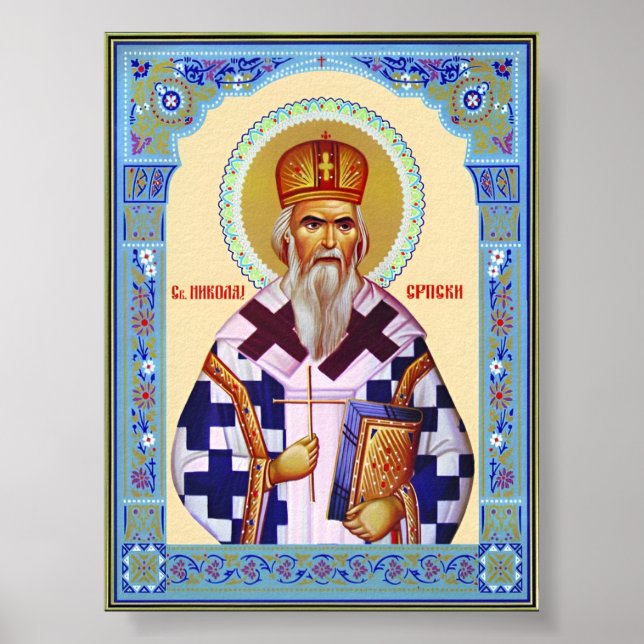 Poster Saint Nikolai serbe (Devant)