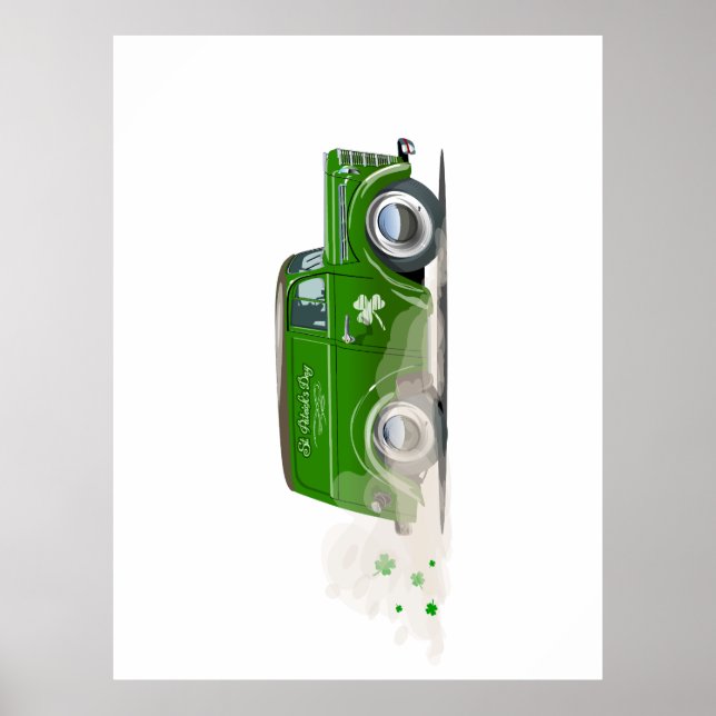 Poster  Saint Patrick vintage Cartoon van (Devant)