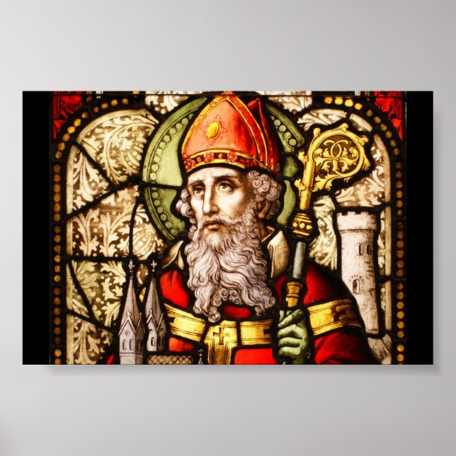 Poster Saint Patrick Vintage en verre (Devant)