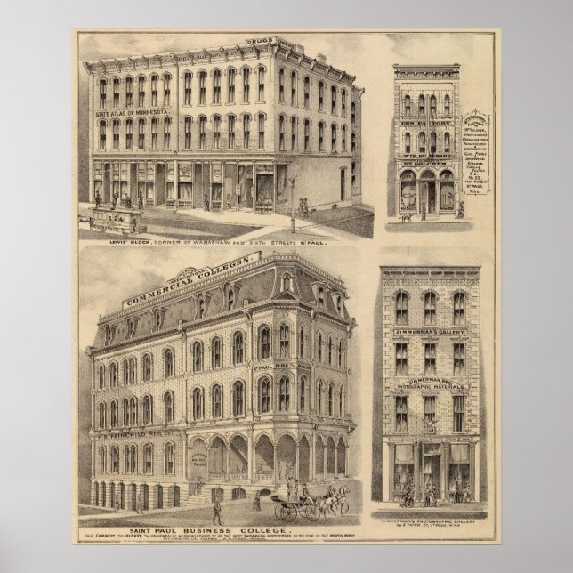 Poster Saint Paul Business College, Minnesota (Devant)