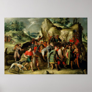 Poster Saint Paul conduisit à Damas après sa conversion