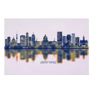 Poster Saint Paul Skyline