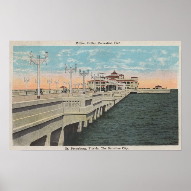 Poster Saint-Pétersbourg, Floride - Vue de millions de do (Devant)