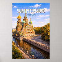 Saint-Pétersbourg Russie Illustration Voyage Art