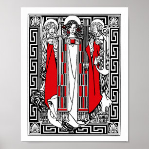 Poster Saint Philomène Accompagné par Angels