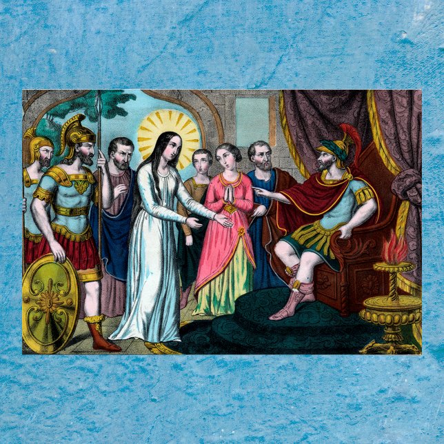 Poster Saint Philomène est jugé devant l'empereur Dioclét (Créateur téléchargé)