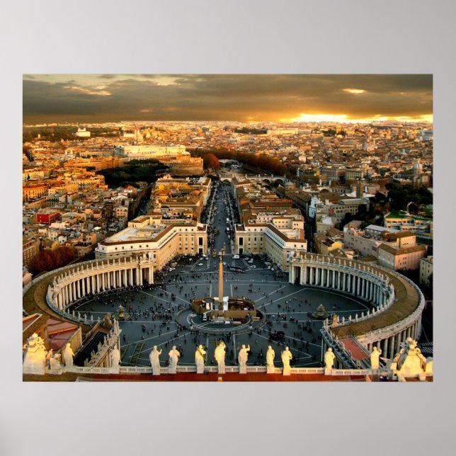 Poster Saint Pierre du Vatican Carré (Devant)