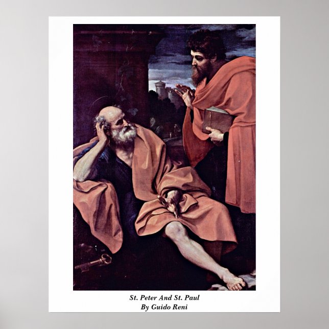 Poster Saint Pierre Et Saint Paul Par Guido Reni (Devant)