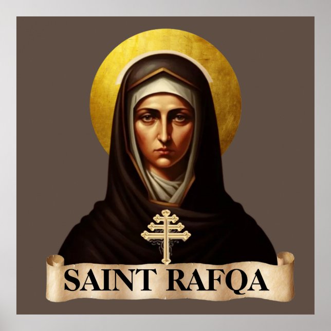 Poster Saint Rafqa, Nun maronite, extra grand (Devant)