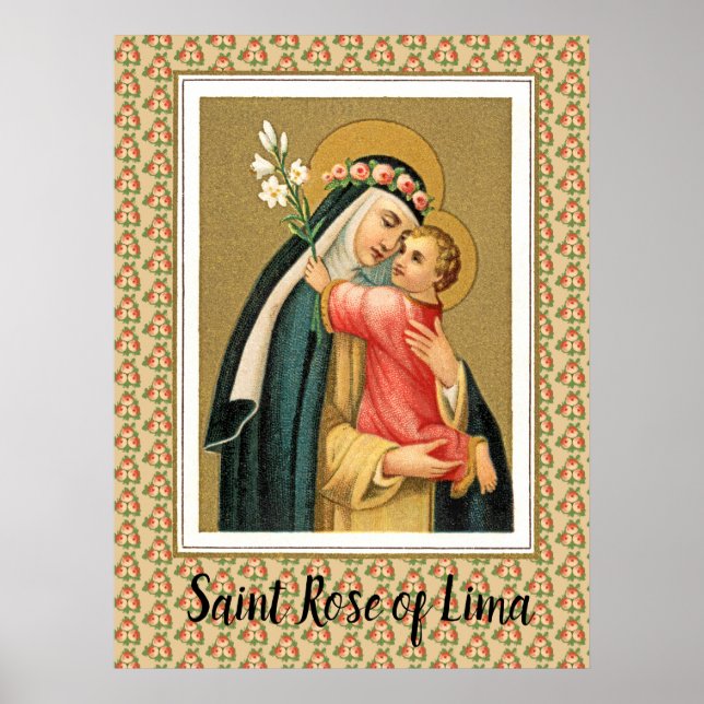 Poster Saint Rose de Lima et le Christ Enfant (M 023) (Devant)