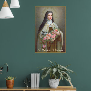 Poster Saint-Thérèse de Lisieux la Petite Fleur (BJE 01)
