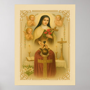 Poster Saint Thérèse de Lisieux Prêtre catholique à la me