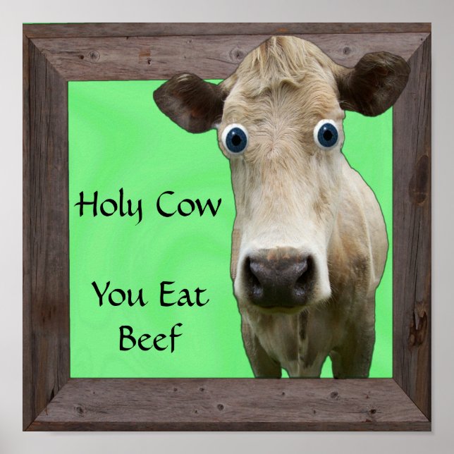 POSTER SAINT VACHE VOUS MANGEZ DU BOEUF-POSTER (Devant)