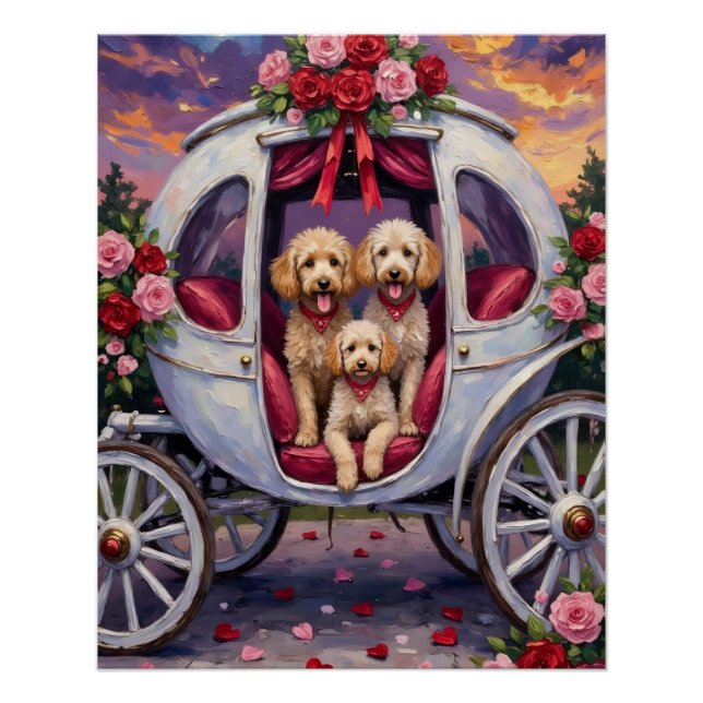 Poster Saint-Valentin Chien Caniche  (Devant)