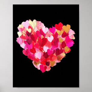 Poster Saint-Valentin Coeurs Bruxelles peinture à l'huile