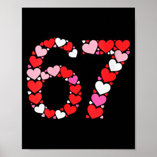 Poster Saint-Valentin des femmes 67 Meme rempli de cœurs 