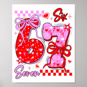 Poster Saint-Valentin drôle 67 Mème 6 7 Nœud de la Saint-