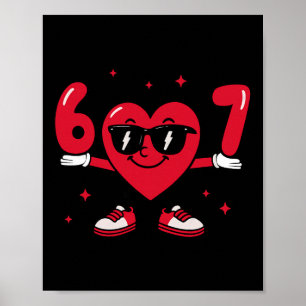Poster Saint-Valentin Drôle 67 Meme Six Sept 6 7 Valent