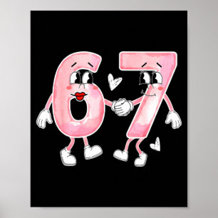 Poster Saint-Valentin drôle 6 7 Six Sept Mème Saint-Valen