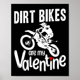 Poster Saint Valentin Drôle Vélos Dirt sont ma Saint Vale