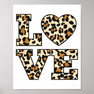 Poster Saint-Valentin Love Léopard _1
