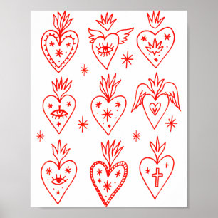 Poster Saint-Valentin Mexicain Milagro Gothique Gothique