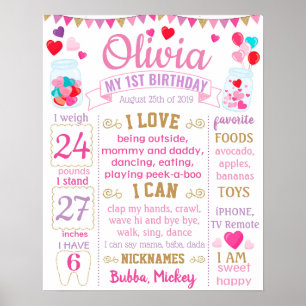Poster Saint Valentin Premier anniversaire Chalkboard coe