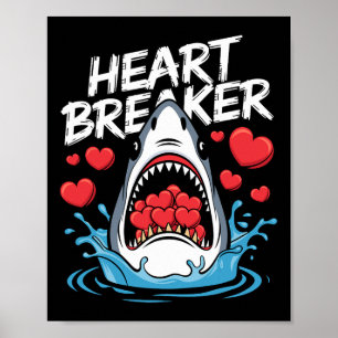 Poster Saint-Valentin Requin Casse-Cœur Garçons Enfants 