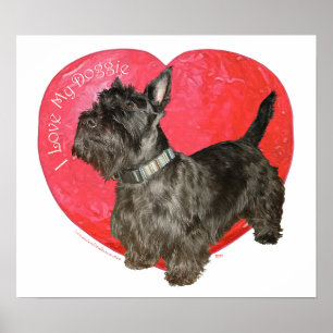 Poster Saint-Valentin Terrier Écossais