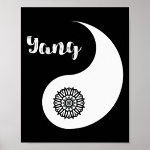 Poster Saint-Valentin Yin & Yang Couple Mignon Correspond