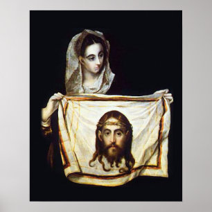 Poster Saint Veronica Veil Saint visage Carroude 01 Poste