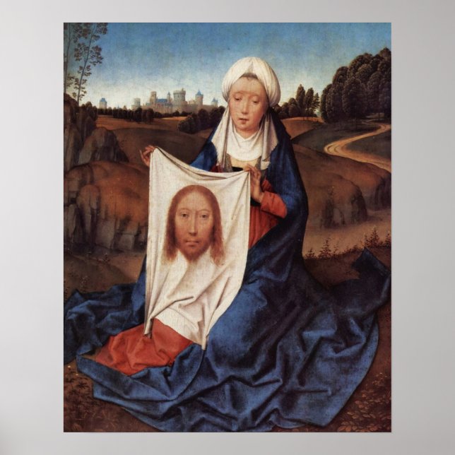 Poster Saint Veronicas Voile Jésus Saint-visage (Devant)