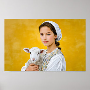Poster Sainte Agnès de Rome : innocence et courage