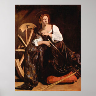 Poster Sainte Catherine d'Alexandrie par Caravaggio