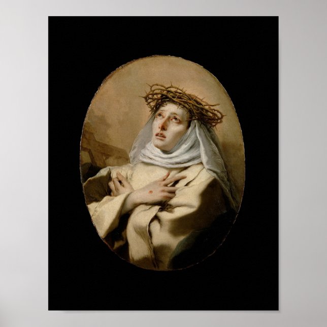 Poster Sainte-Catherine de Sienne Catherine de Tiepolo (Devant)