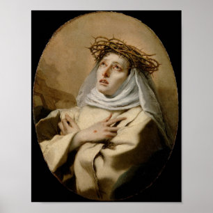 Poster Sainte-Catherine de Sienne Catherine de Tiepolo