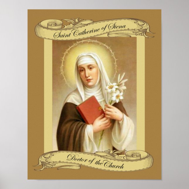 Poster Sainte Catherine de Sienne Docteur de l'Eglise (Devant)