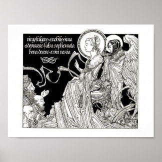 Poster Sainte Catherine s'oppose aux 50 philosophes