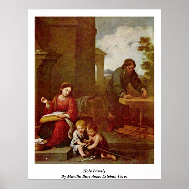 Poster Sainte Famille De Murillo Bartolome Esteban Perez (Devant)