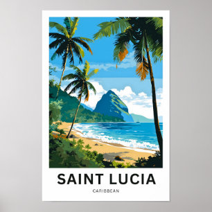 Poster Sainte-Lucie - Caraïbes