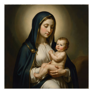 Poster Sainte Mère de Dieu – Amour Divin & Protection